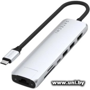 Satechi 7-in-1 USB-C Slim Multiport Adapter with Ethernet (ST-P7SS) Type-C