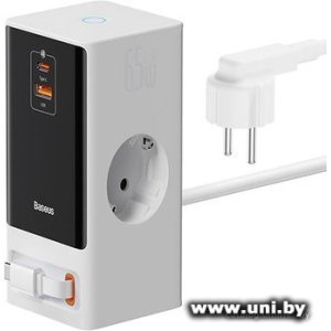 Baseus PowerCombo Digital PowerStrip 2AC+1U+1C+Retractable-C 65W (PSLR000602)